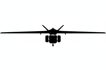 Precision in Silhouette: A sleek, unmanned aerial vehicle (drone) silhouetted against the sky, representing cutting-edge technology and modern aviation.