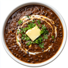 Creamy Indian Dal Makhani with Butter Garnish