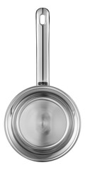 Stainless steel scoop without logo, top view