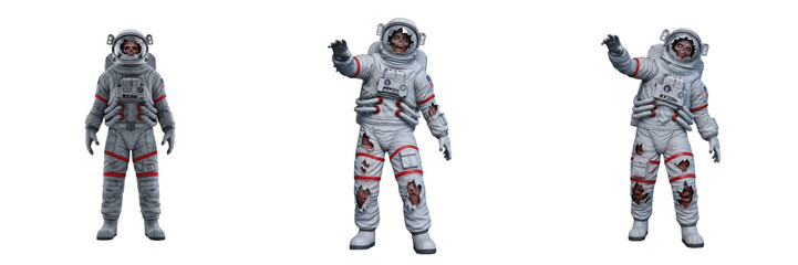 Zombie astronaut, undead astronaut, walking dead astronaut, infected astronaut, space zombie, cosmic ghoul, apocalyptic astronaut, zombified spaceman, undead cosmonaut, astronauta zombi, astronaute zo © dakarid