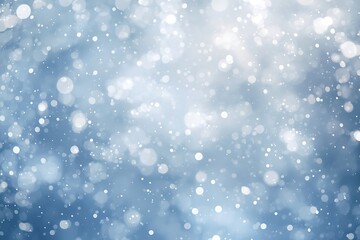 Generative AI Abstract Snowfall Effect with Bokeh Light Particles