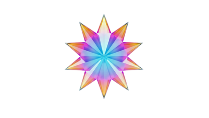 Geometric Starburst with Gradient Colors