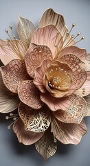 Elegant Floral Arrangement - A Close-Up of Delicate Petals and Intricate Details.