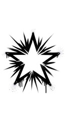 Exploding Star - A Symbol of Energy and Creativity in Black and White.