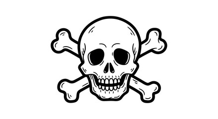 Skull and Crossbones - A Symbol of Danger and Mortality.