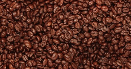 Glossy Coffee Beans, Scene Depicts Bustling Cafe Environment With Shiny Beans And Expert Brewing Methods