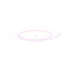 Glowing pink neon ellipse ring frame. Transparent PNG light circle overlay for sci-fi UI, banners, posters, and futuristic designs.