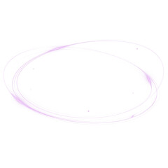 Dynamic pink neon orbit ring with glowing particles and light trails. Transparent PNG overlay for futuristic interfaces, space themes, and motion graphics.