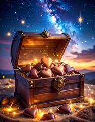 星空に輝くバレンタインチョコ宝箱