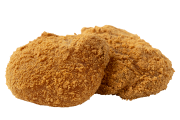 透明背景（png）にきな粉をまぶしたわらび餅