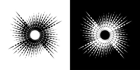 	
Dynamic abstract spiral sound wave rhythm lines. Circular spiral sound wave rhythm of lines. Circular futuristic abstract lines, black and white background.