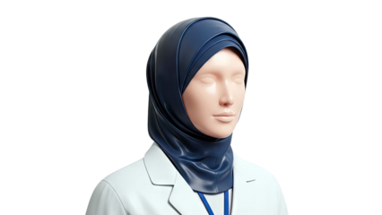 Woman in Hijab and Lab Coat