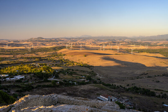 Landscape of La Janda, Cadiz, Spain, Seen from Castle.