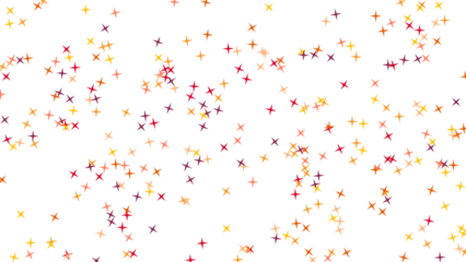Colorful Star Confetti Scattered on White Background Texture