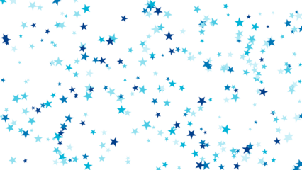 Star Scatter: Blue Stars on White Background Illustration