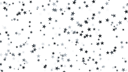 Falling Star Confetti Illustration: White Background Celebratory Abstract