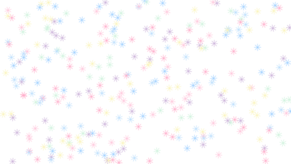 Delicate Pastel Confetti on a Clean White Background