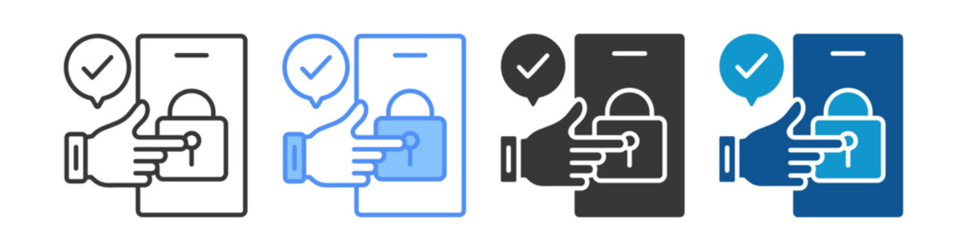 Access Icon Set Multiple Style Collection