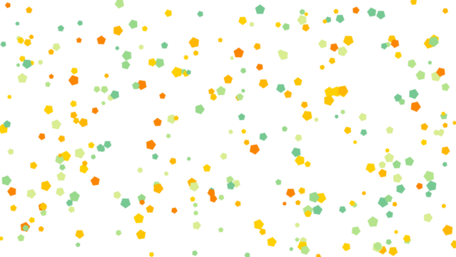 Colorful Hexagons and Circles Abstract Pattern on White Background - Powered by Adobe