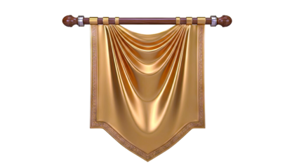 Ornate Gold Banner with Greek Key Border