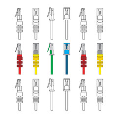 Array Of Spark Plug Illustrations In Various Colors For Automotive Parts
