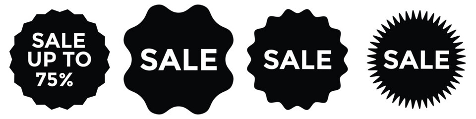 Starburst Sale Price Stickers & Labels Set - Blank Discount Badges & Tags   © MdShoibur