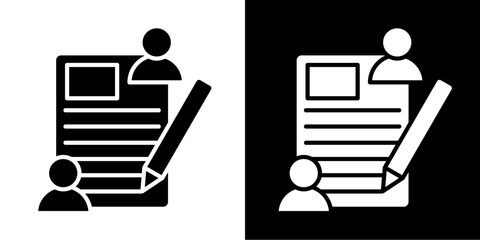 Client Brief  Icon Set White Glyph Style Collection
