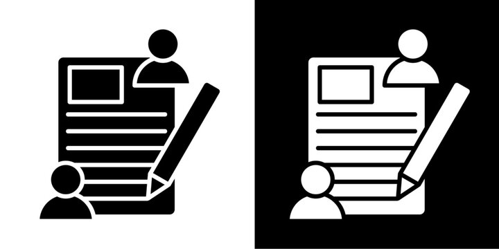 Client Brief  Icon Set White Glyph Style Collection
