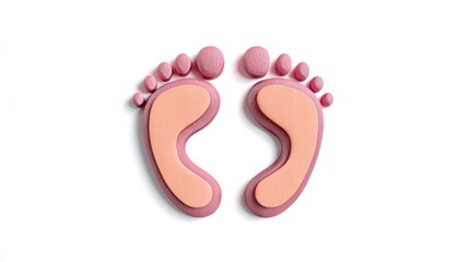 Fototapeta premium Tiny baby footprints symbolizing new life and parenthood