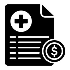 Obraz premium Hospital Bill Icon