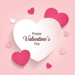 Happy valentine's day greeting card with heart