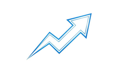 blue line arrow pointing up and to the right