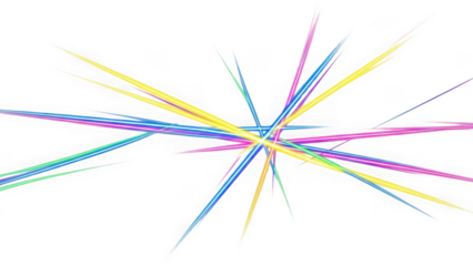 colorful starburst design element with multiple lines