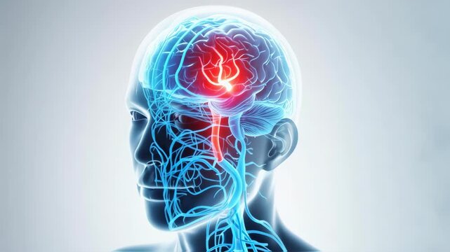 3d rendered illustration of a human body brain