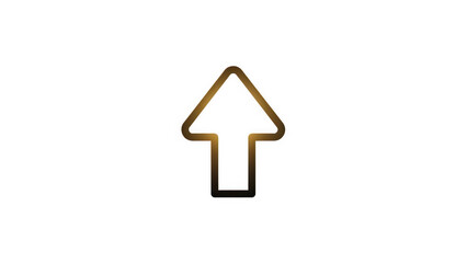 gold arrow up icon pointing upwards