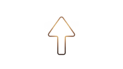 golden upward arrow icon symbol