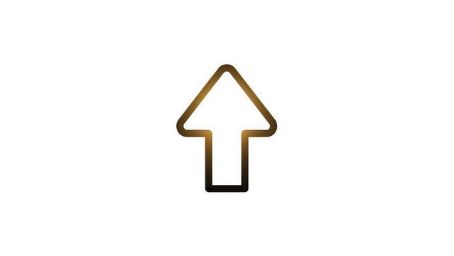 gold arrow up icon pointing upwards
