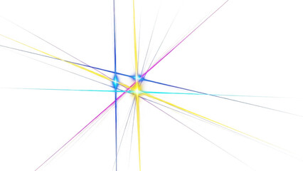 Multicolored abstract lines radiating from center point