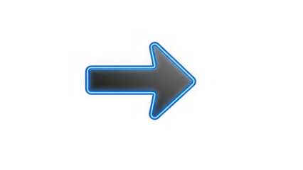 neonlit gray arrow pointing right