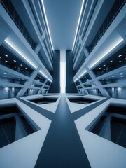 Sophisticated public interior featuring intricate star design