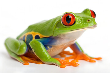 Obraz premium Red Eyed Tree Frog Colorful Poison Dart Exotic Amphibian Closeup