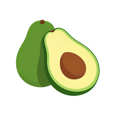 Fresh avocado halves with visible seed