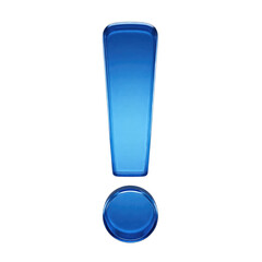 Glossy blue exclamation mark icon
