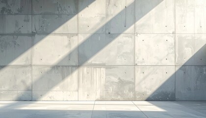Grey concrete wall with natural light and soft shadow gradient, minimal industrial background