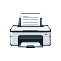 Inkjet Printer Outputting Paper with Text