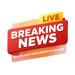 Live Breaking News Graphic Design.