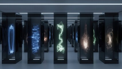 Visualization of AI processes within modern laboratory environment