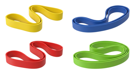 Colorful Resistance Bands for Fitness and Exercise