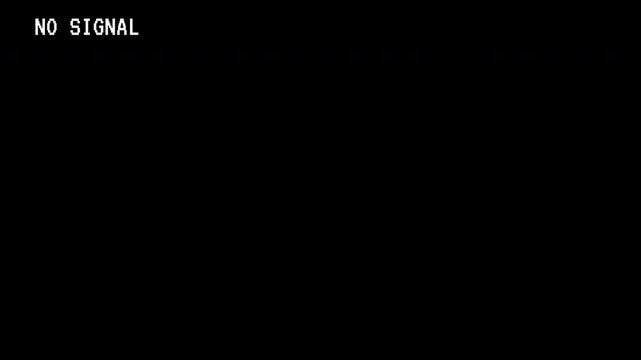 No signal broadcast with text on a black screen, perfect for illustrating technical issues and transmission failures in multimedia projects.