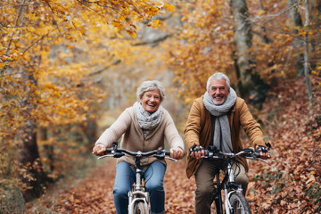 Naklejka premium pensioner on bike